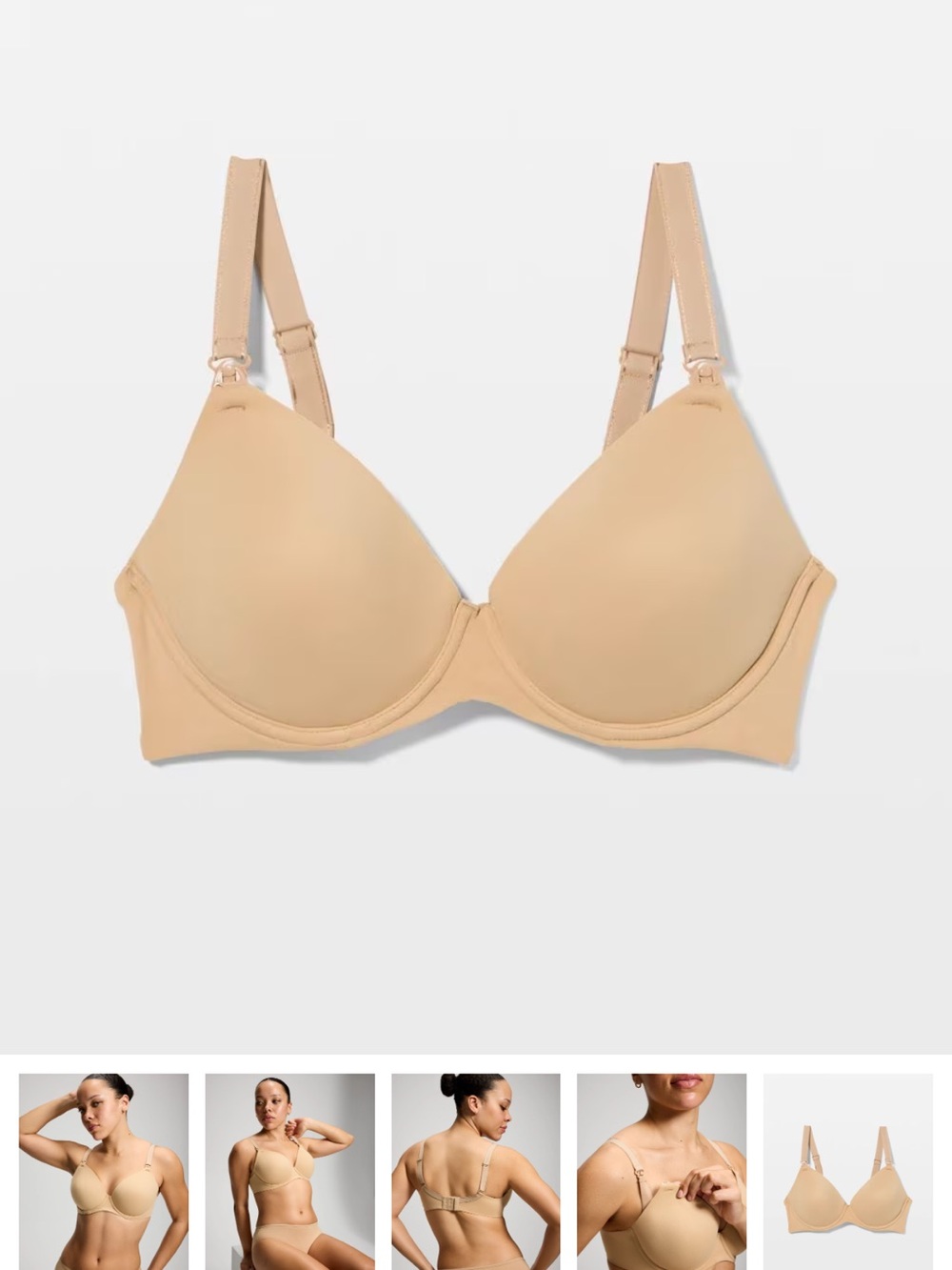 Soma Beige Underwire Smooth Nursing Full Coverage Bra